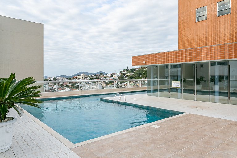 Piscina | Academia | 200m do Shopping #CA26