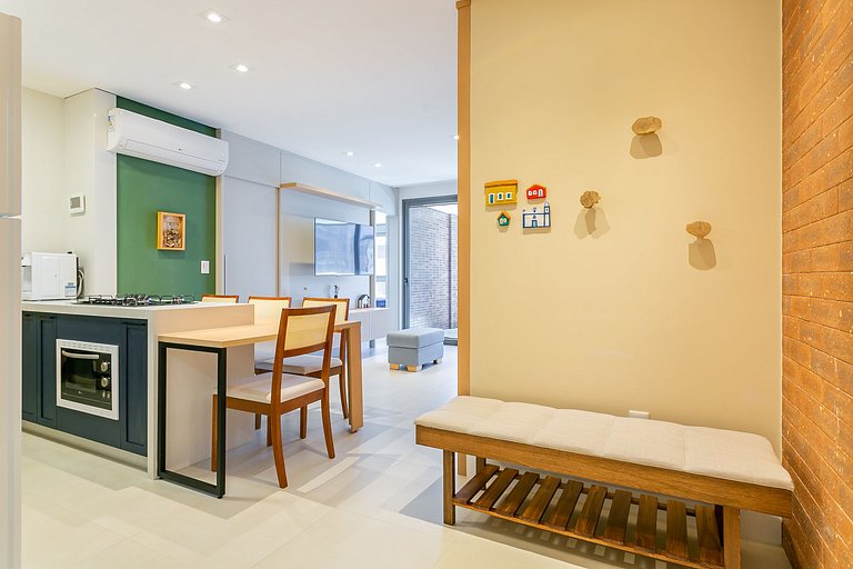 Partial SEA view from the balcony in Jurerê #JA24D