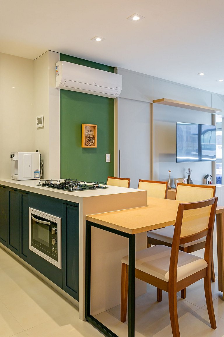 Partial SEA view from the balcony in Jurerê #JA24D