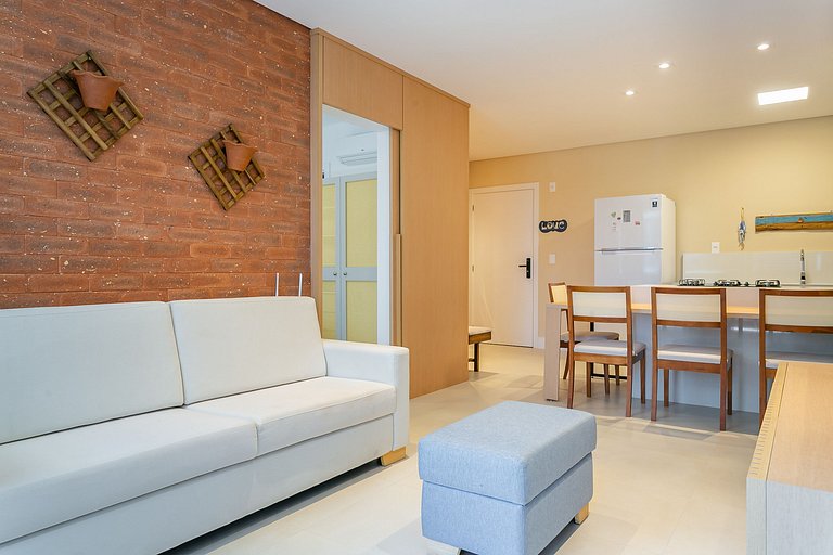 Partial SEA view from the balcony in Jurerê #JA24D