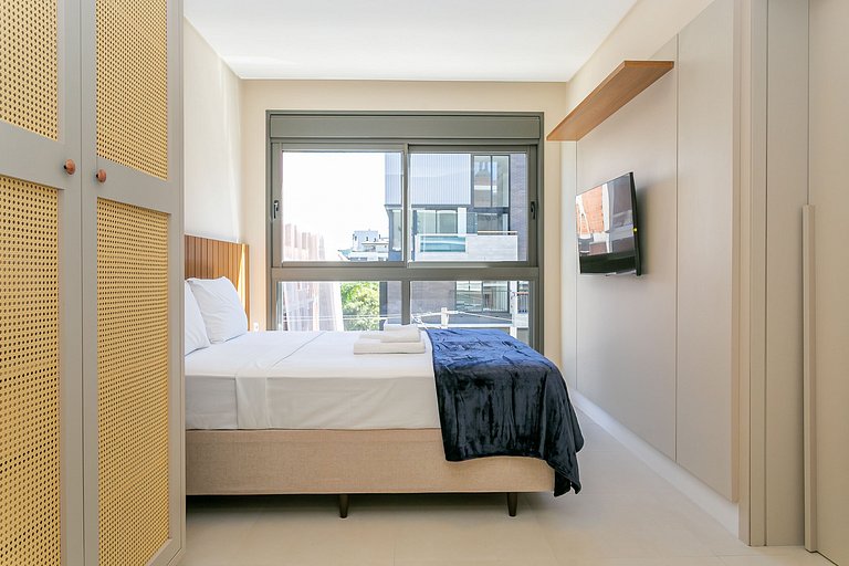 Partial SEA view from the balcony in Jurerê #JA24D