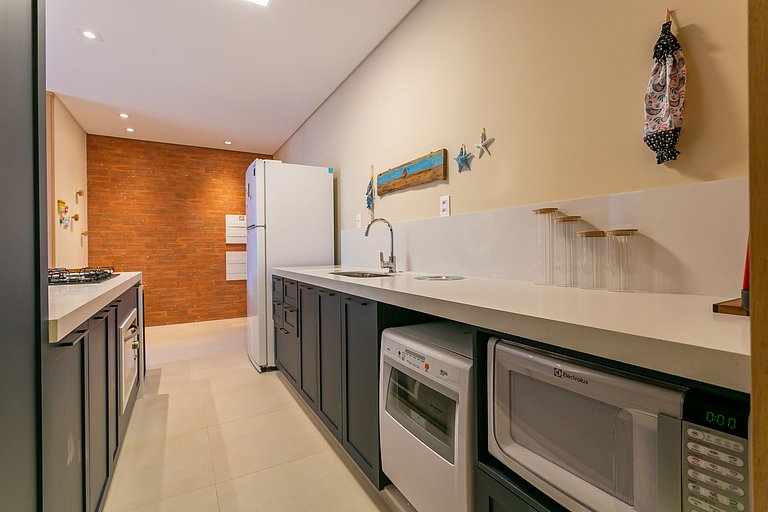 Partial SEA view from the balcony in Jurerê #JA24D