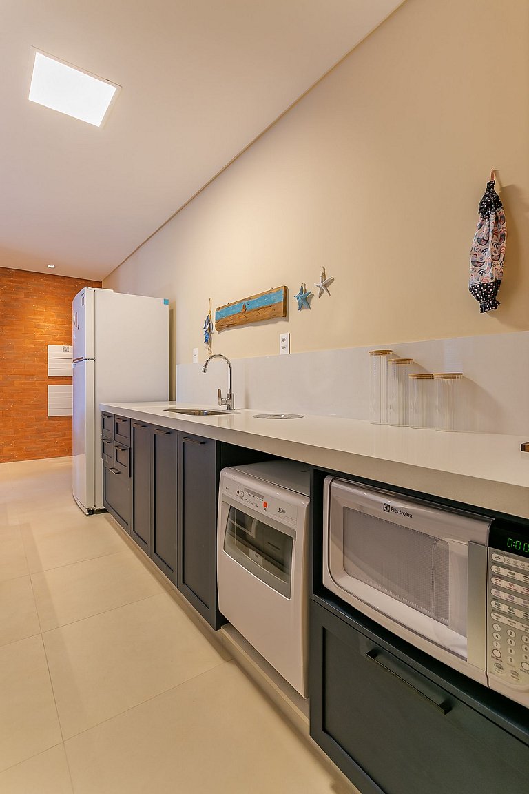 Partial SEA view from the balcony in Jurerê #JA24D