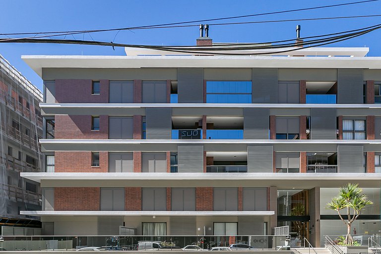 Partial SEA view from the balcony in Jurerê #JA24D