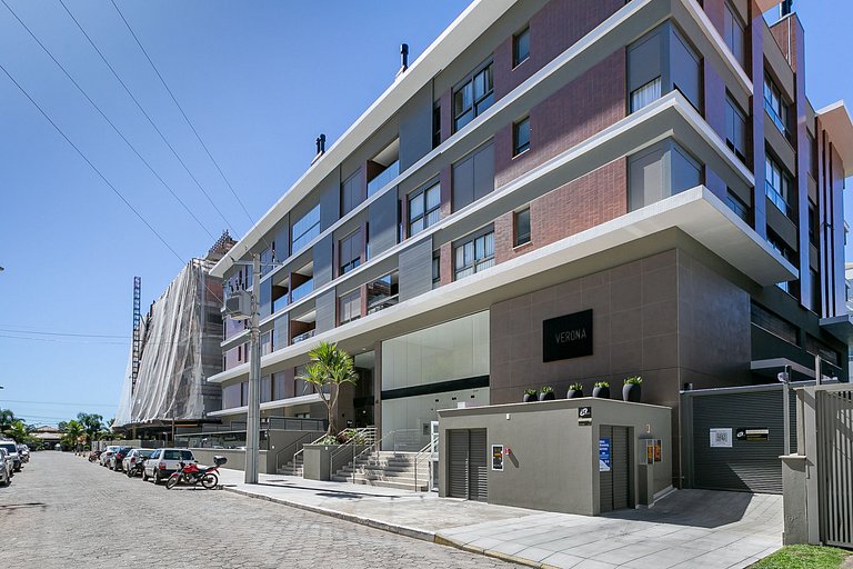 Partial SEA view from the balcony in Jurerê #JA24D