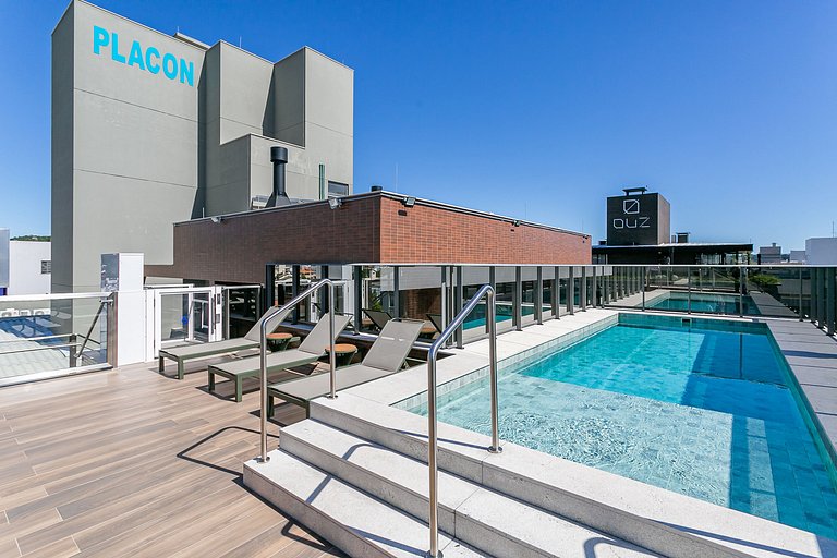 Partial SEA view from the balcony in Jurerê #JA24D