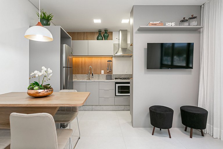 Piscina no Rooftop | 500m da Praia de Jurerê #JA38