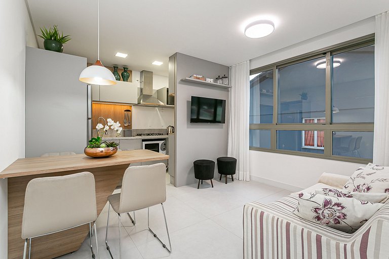 Piscina no Rooftop | 500m da Praia de Jurerê #JA38