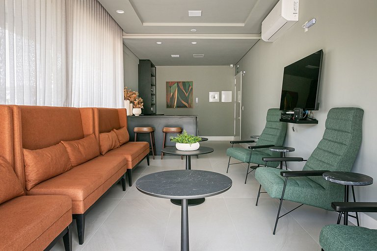 Studio Moderno | 600MB | Piscina e Academia #SG01