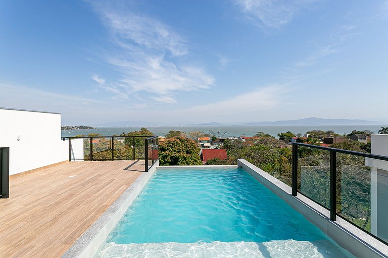 Vista Parcial do Mar | Piscina | WIFI 200mb #SAL09