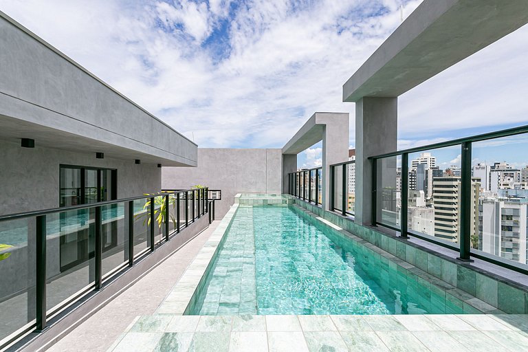 Piscina no Rooftop | 500m da Av. Beiramar #CA87D