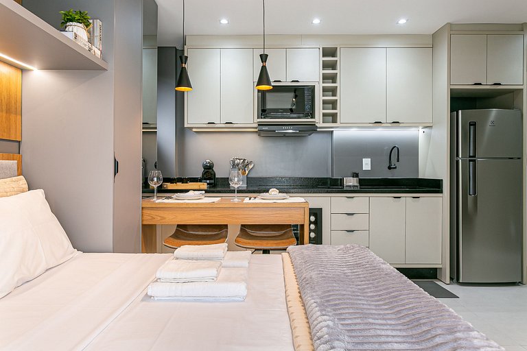 Modern studio 400m from UFSC | 50" TV #CARV06