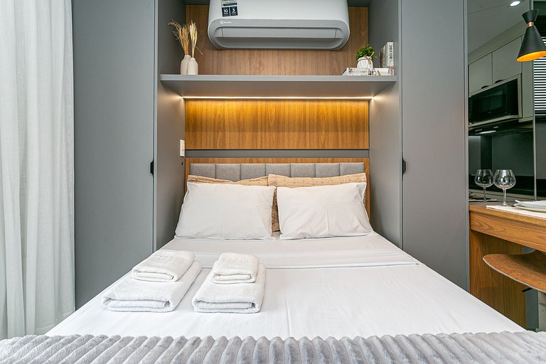 Studio moderno 400m UFSC | TV 50" #CARV06