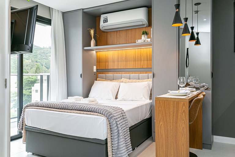 Modern studio 400m from UFSC | 50" TV #CARV06