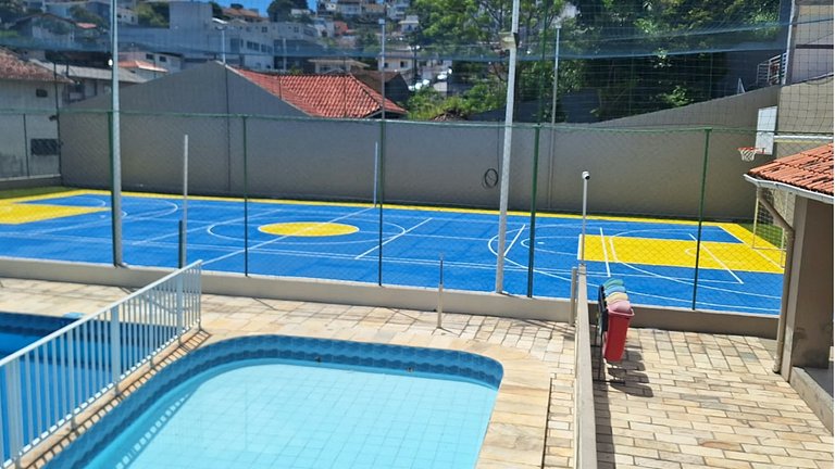 Piscina | 200m do Beiramar Shopping #CA06